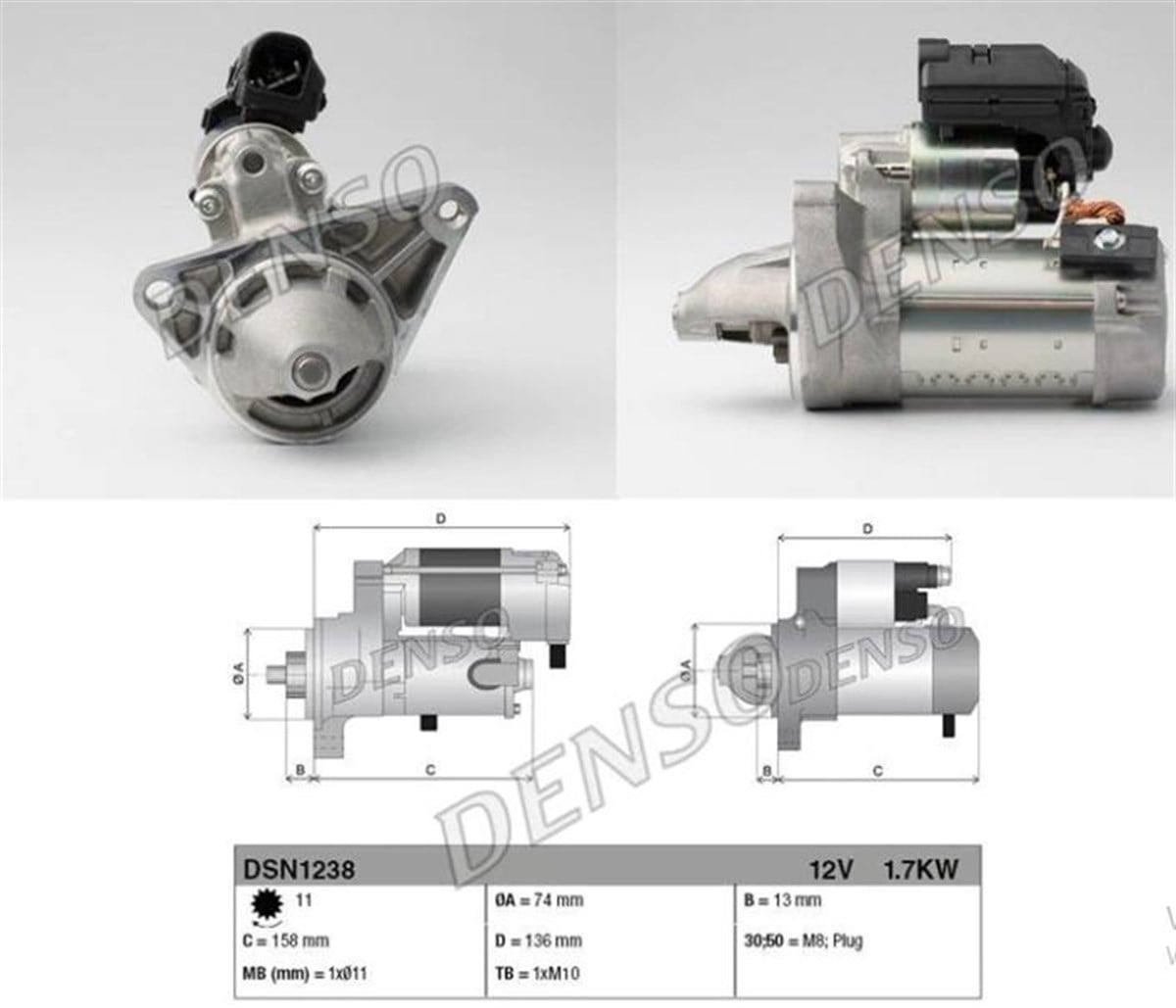 Marş Motoru 12V 1,6 Kw 9Diş (Cw) Toyota Aurıs Corolla Urban Cruıser Yarıs 1 4 D 4D
