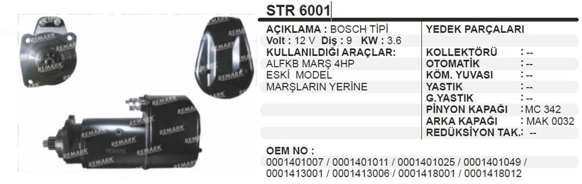 Marş Motoru 12V 9Diş Küçük Kafa Alfkb 4Hp Eski Model Marşlara
