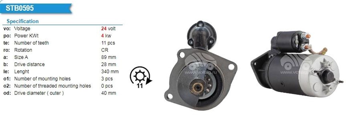 Marş Motoru 24V 11Diş Man Tga Bosch Tip Kamyon L2000 M2000