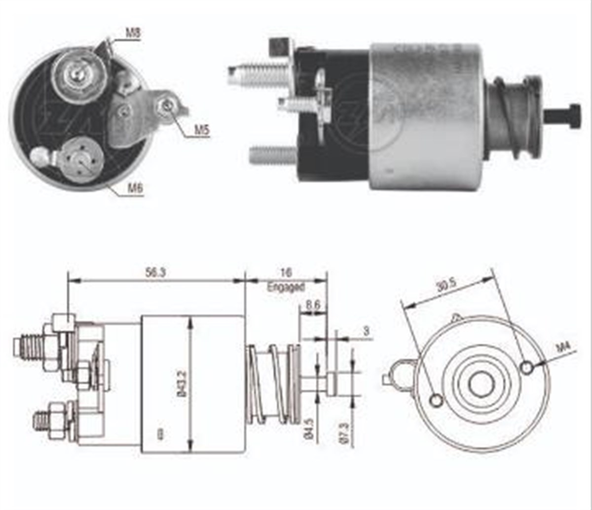 Marş Otomatiği 12V Nissan March  Micra Note Versa Küçük Otomatik  Mikra 5Mm Cıvatalı