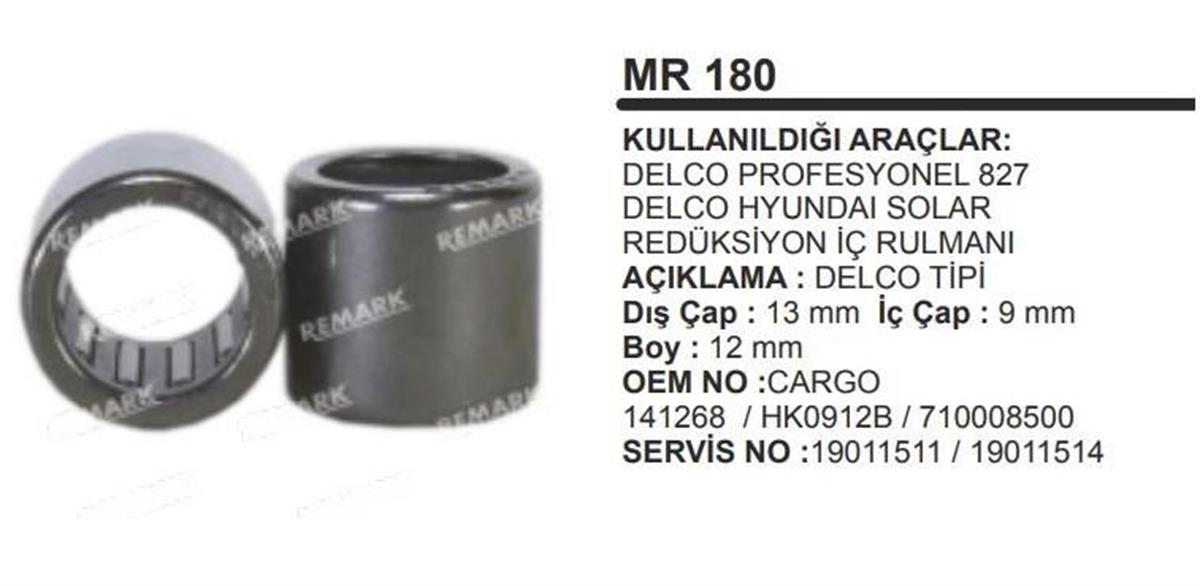 Marş Rulmanı Delco Profesyonel 827 Hyundai Redüksiyon İç