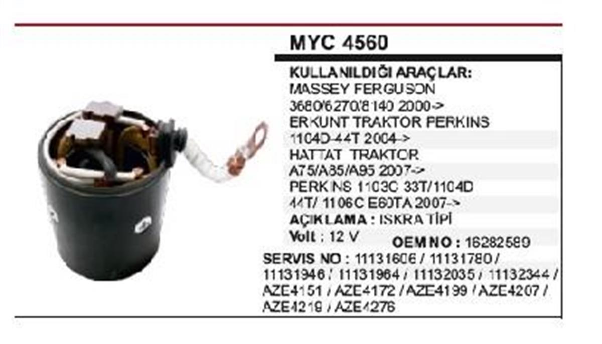 Marş Yastığı 12V (Mahle Iskra) Jcb 16282589 85*100*105 Mahle Msx905 Erkunt Massey Ferguson Perkins Mf Jcb Hattat Traktör