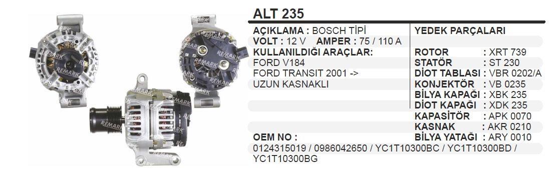 MARTEKALT235-Alternatör Dinamo