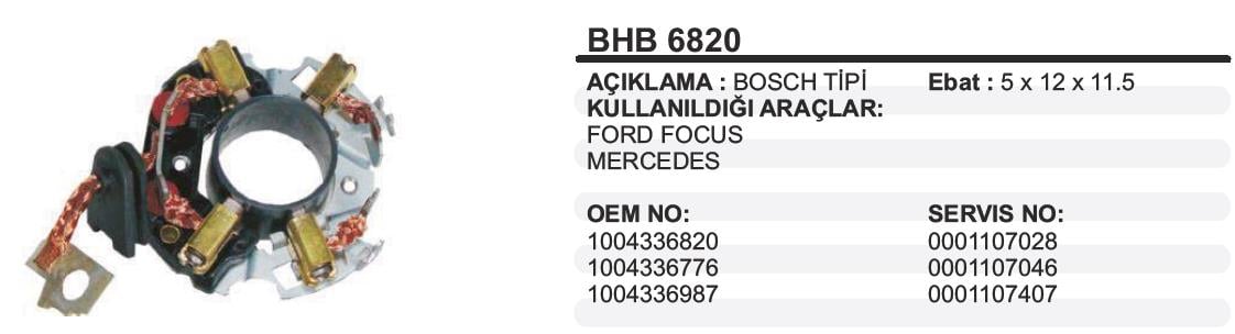 MARTEKBHB6820-Marş Kömürü ve Kömür Yuvası
