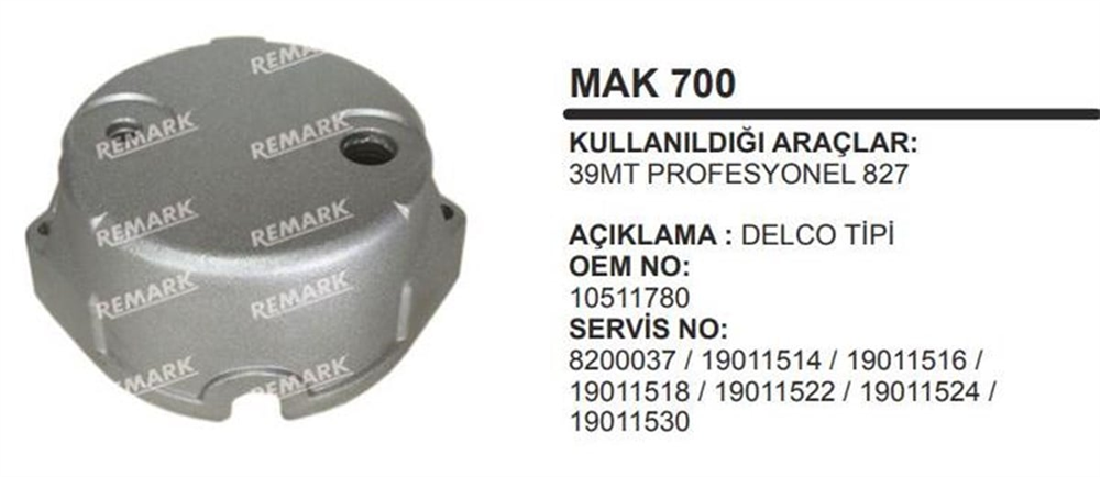 MARTEKMC700-Marş Arka Kapağı