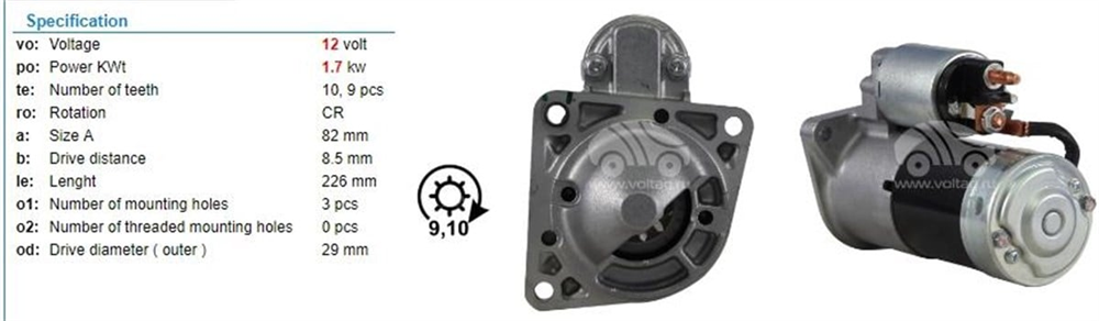MITM001T30073-Marş Motoru - Marş Dinamosu