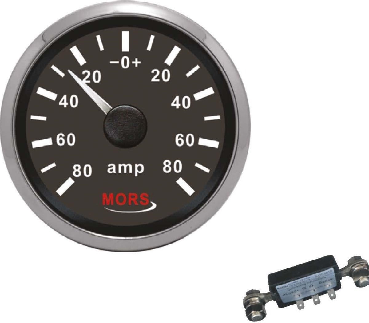 Mors Ampermetre 12 24V 52 Çap Siyah Sr14972