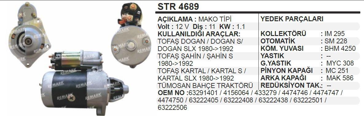 PARSSTR4689-Marş Motoru - Marş Dinamosu