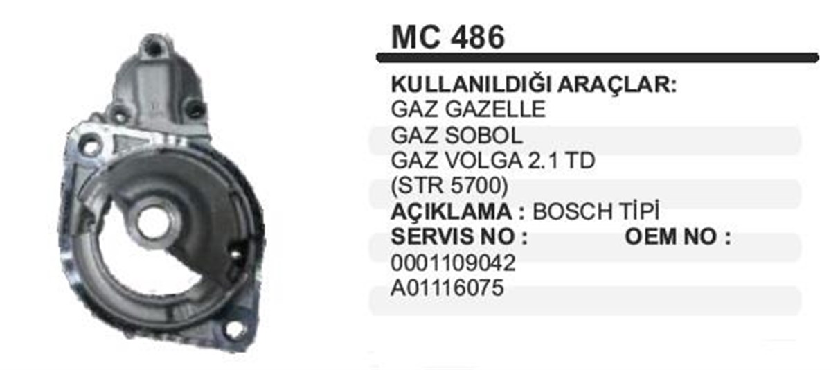 Pinyon Kapağı Gazelle Boschtip Mc486