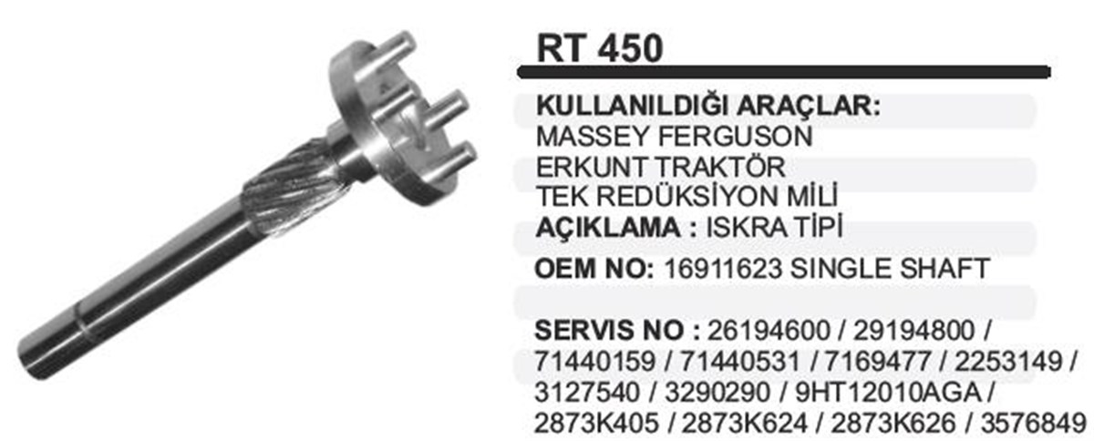 Rediktör Mili Massey Ferguson Erkut Rt450