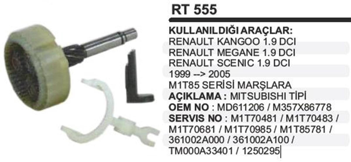 Rediktör Takımı Kango Megan Scenik 1,9 Dci Rt555