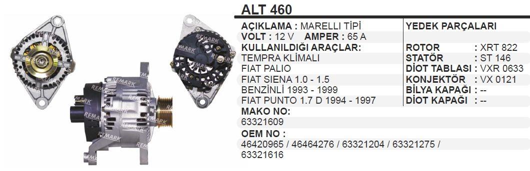 REMARKALT460-Alternatör Dinamo