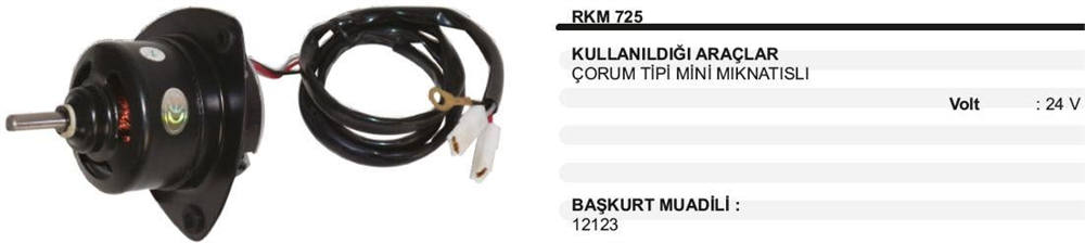 REMARKKM725-Kalorifer Motoru
