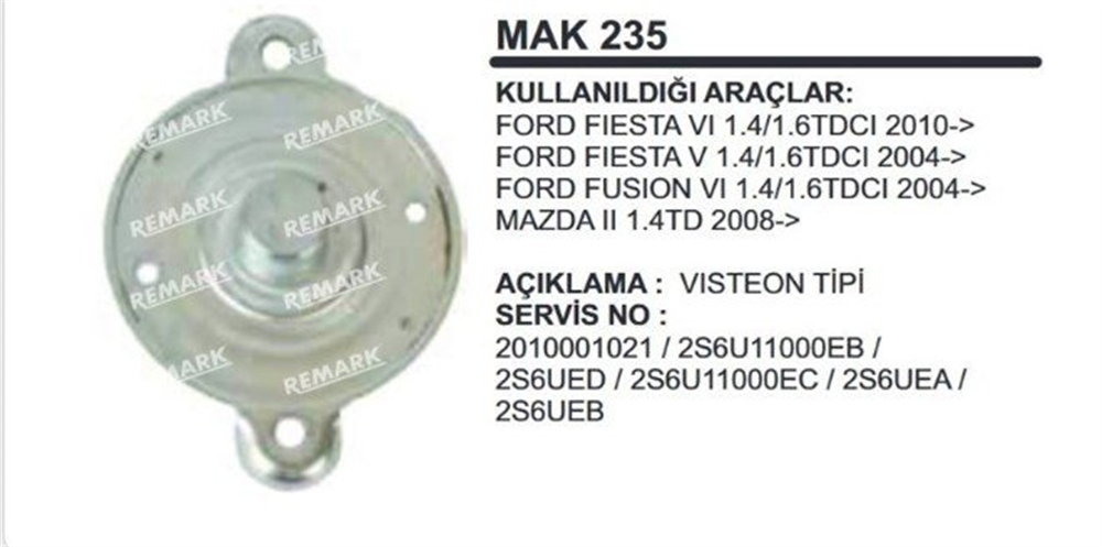 REMARKMAK235-Marş Arka Kapağı