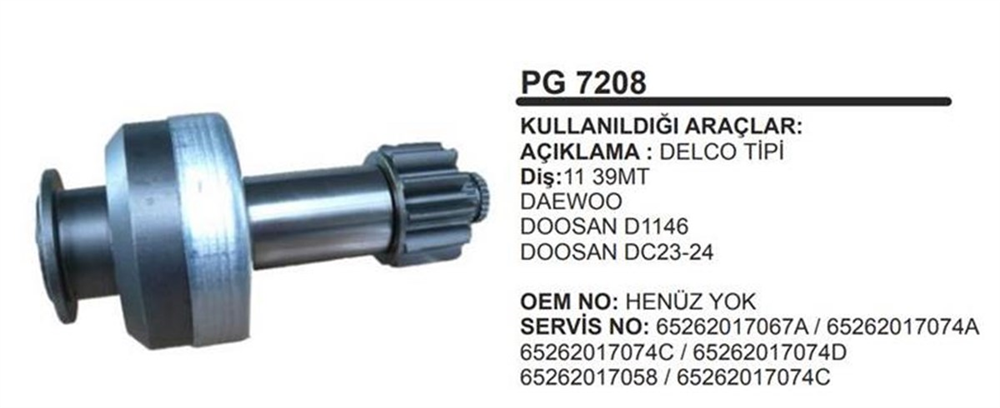 REMARKPG7208-Marş Dişlisi