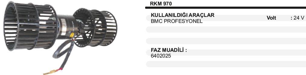 REMARKRKM970-Kalorifer Motoru