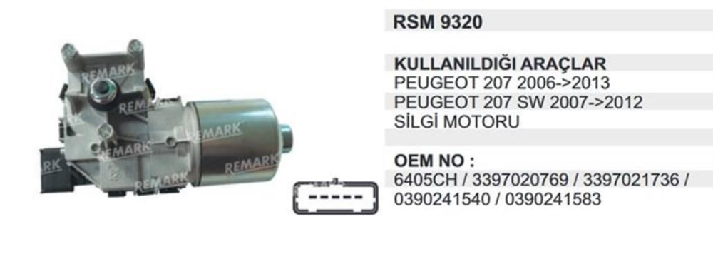 REMARKRSM9320-Silecek Motoru