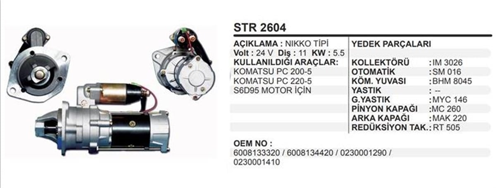 REMARKSTR2604-Marş Motoru - Marş Dinamosu