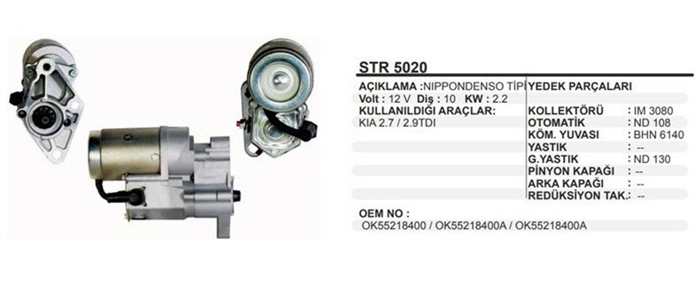 REMARKSTR5020-Marş Motoru - Marş Dinamosu