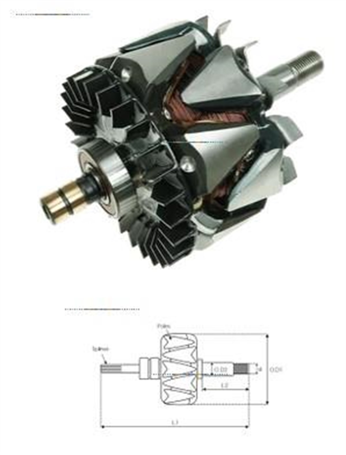 Rotor 24V 150Ah Man Mercedes Actros Arocs Temsa 2014