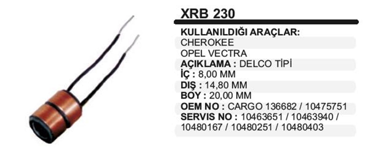 Rotor Bakırı Opel Vectra Cheroke           Wrb230 