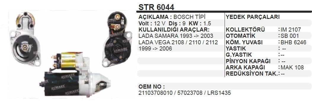 SCHENNASTR6044-Marş Motoru - Marş Dinamosu