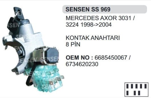 SENSENSS969-Kontak (Kilit-Anahtarlı)