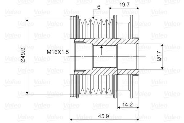 VALEO588031-Alternatör Kasnağı