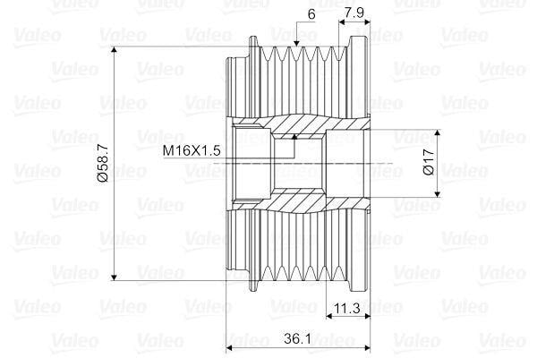 VALEO588033-Alternatör Kasnağı