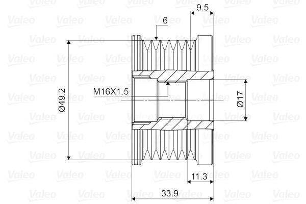 VALEO588056-Alternatör Kasnağı