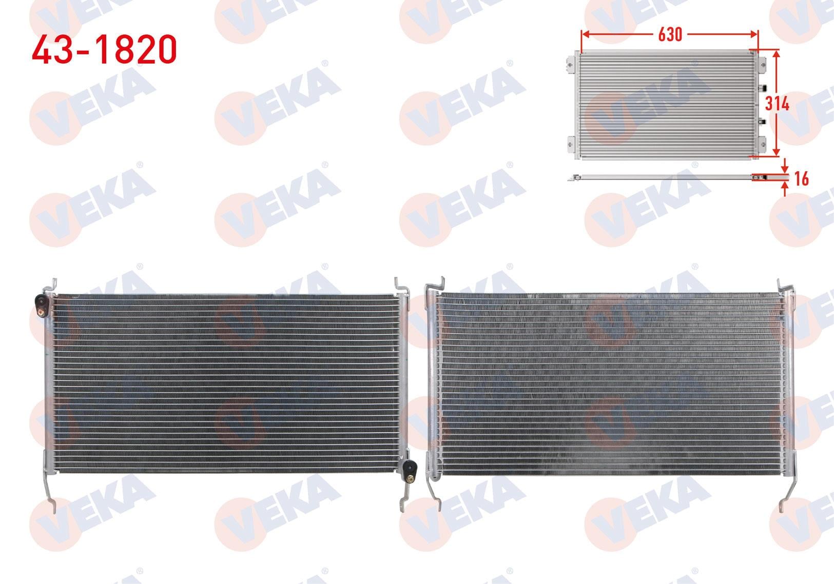 VEKA431820-Klima Radyatörü (Kondenser)
