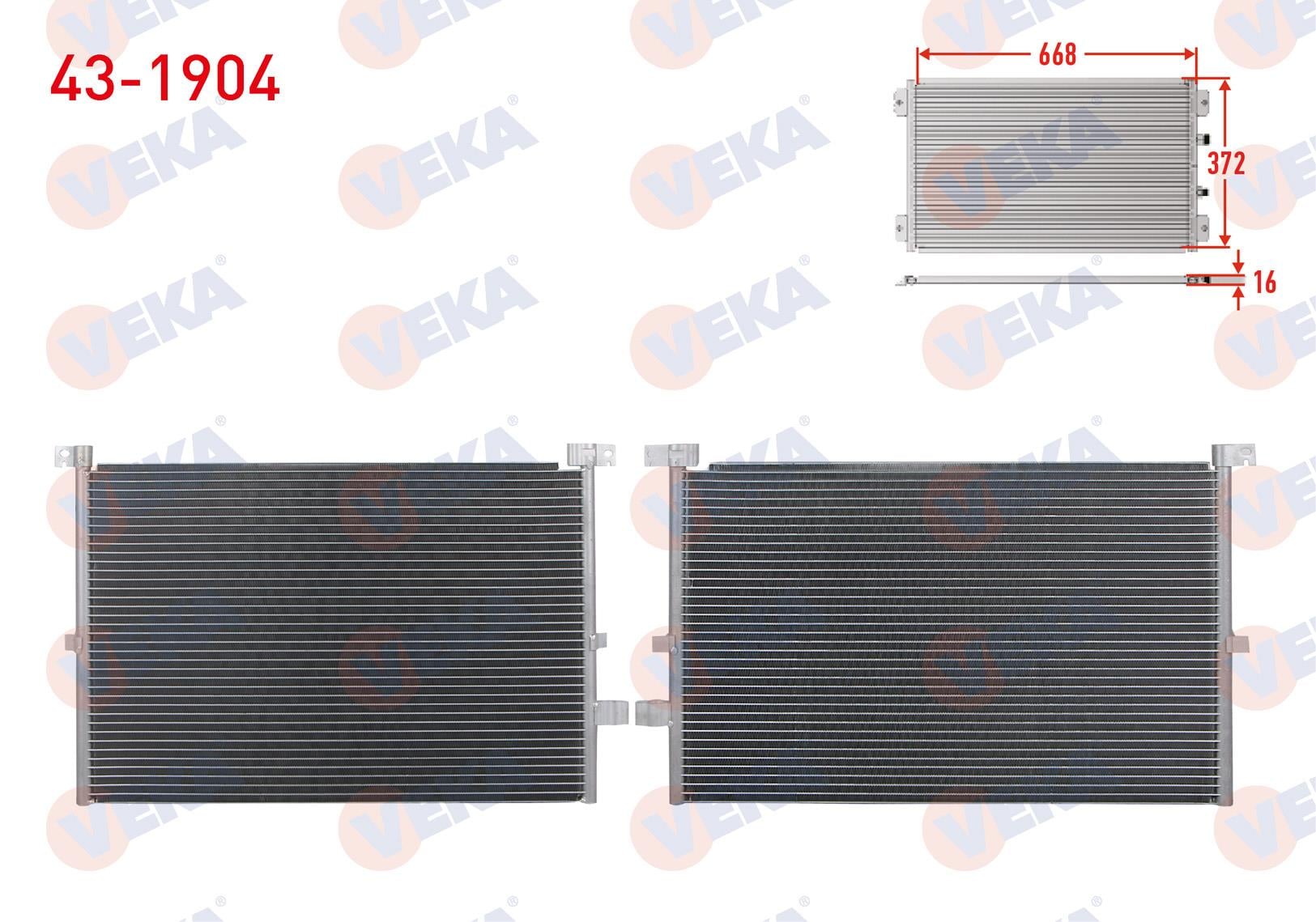 VEKA431904-Klima Radyatörü (Kondenser)