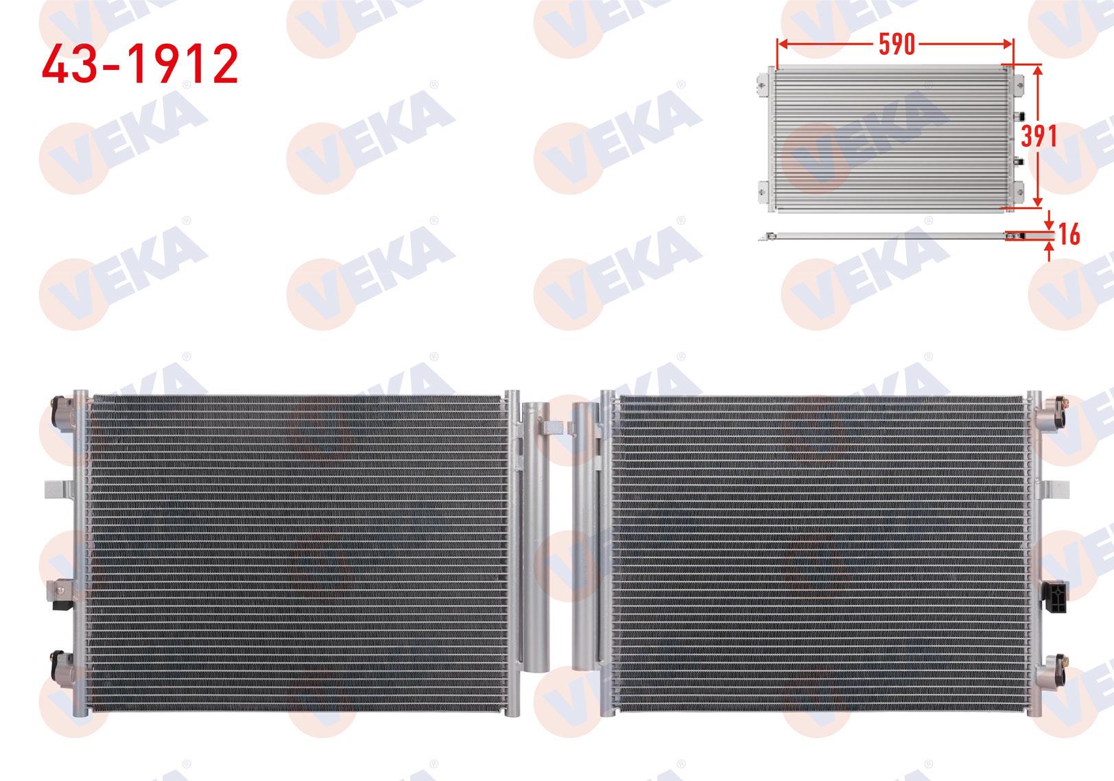 VEKA431912-Klima Radyatörü (Kondenser)