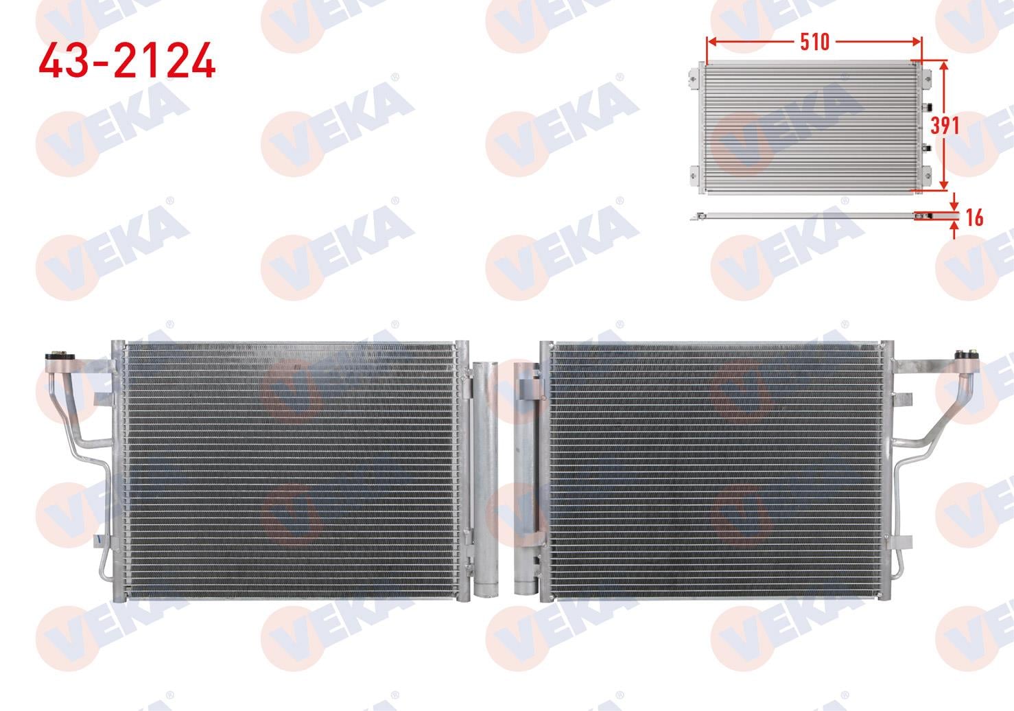 VEKA432124-Klima Radyatörü (Kondenser)