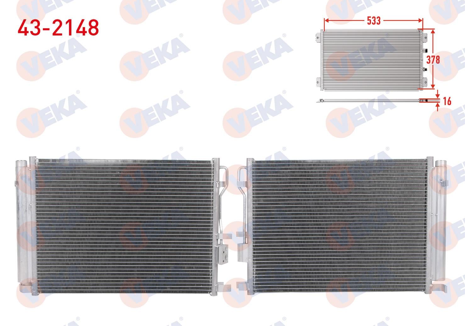 VEKA432148-Klima Radyatörü (Kondenser)