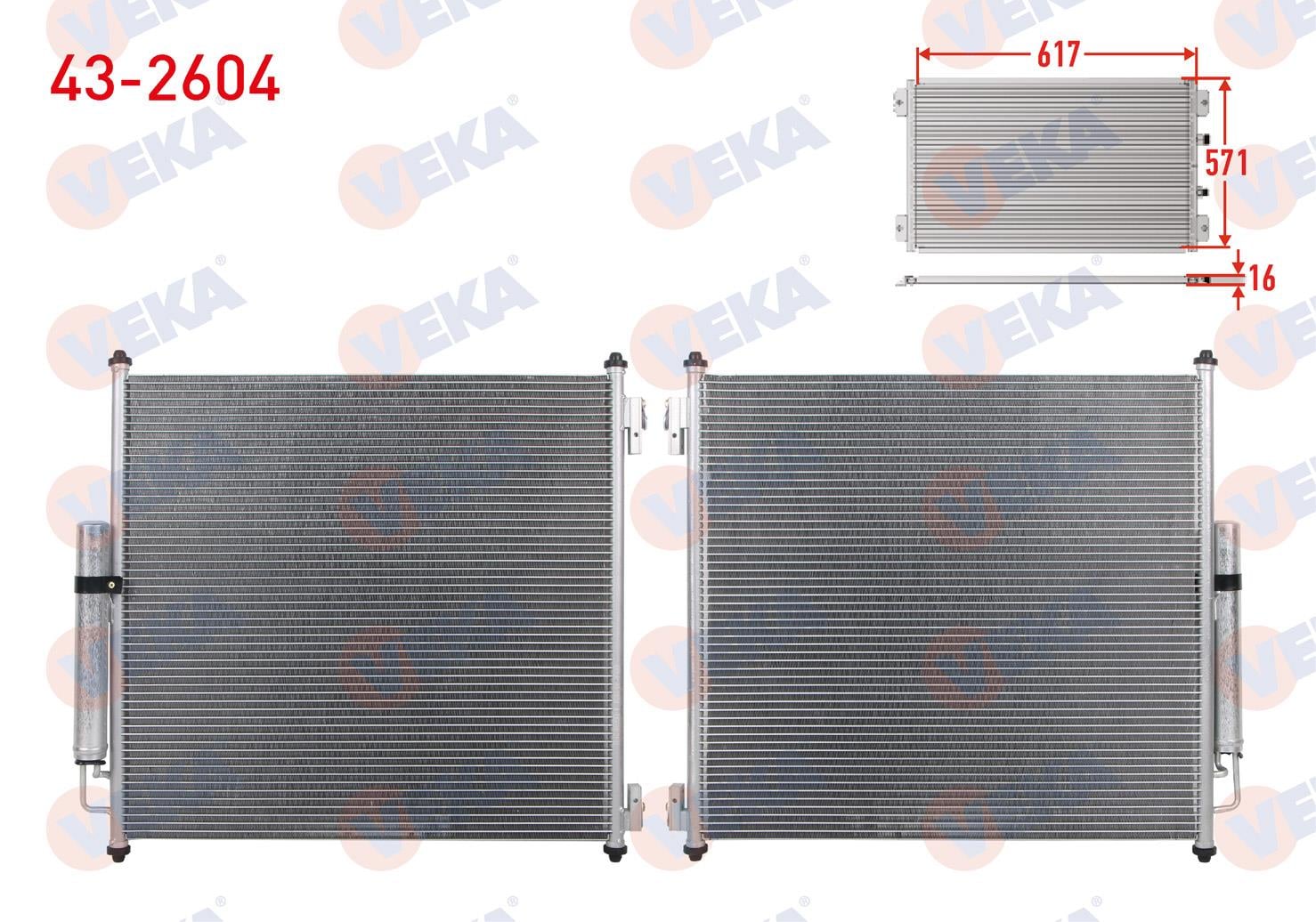 VEKA432604-Klima Radyatörü (Kondenser)