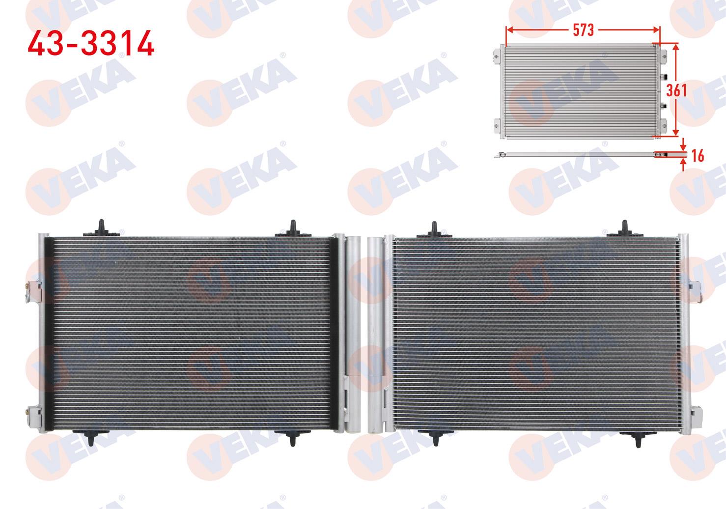 VEKA433314-Klima Radyatörü (Kondenser)