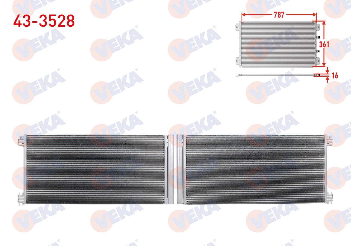 VEKA433528-Klima Radyatörü (Kondenser)