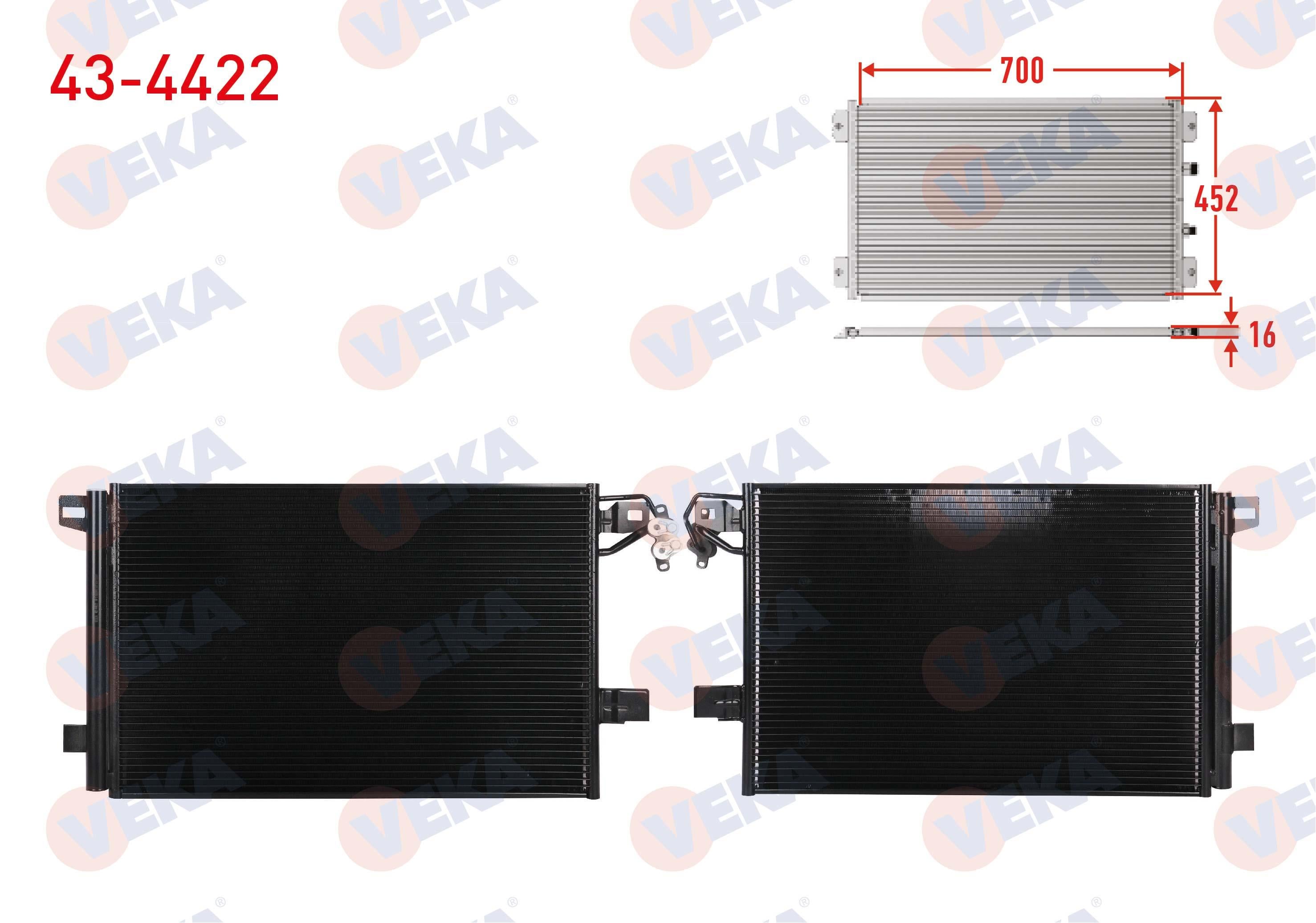 VEKA434422-Klima Radyatörü (Kondenser)