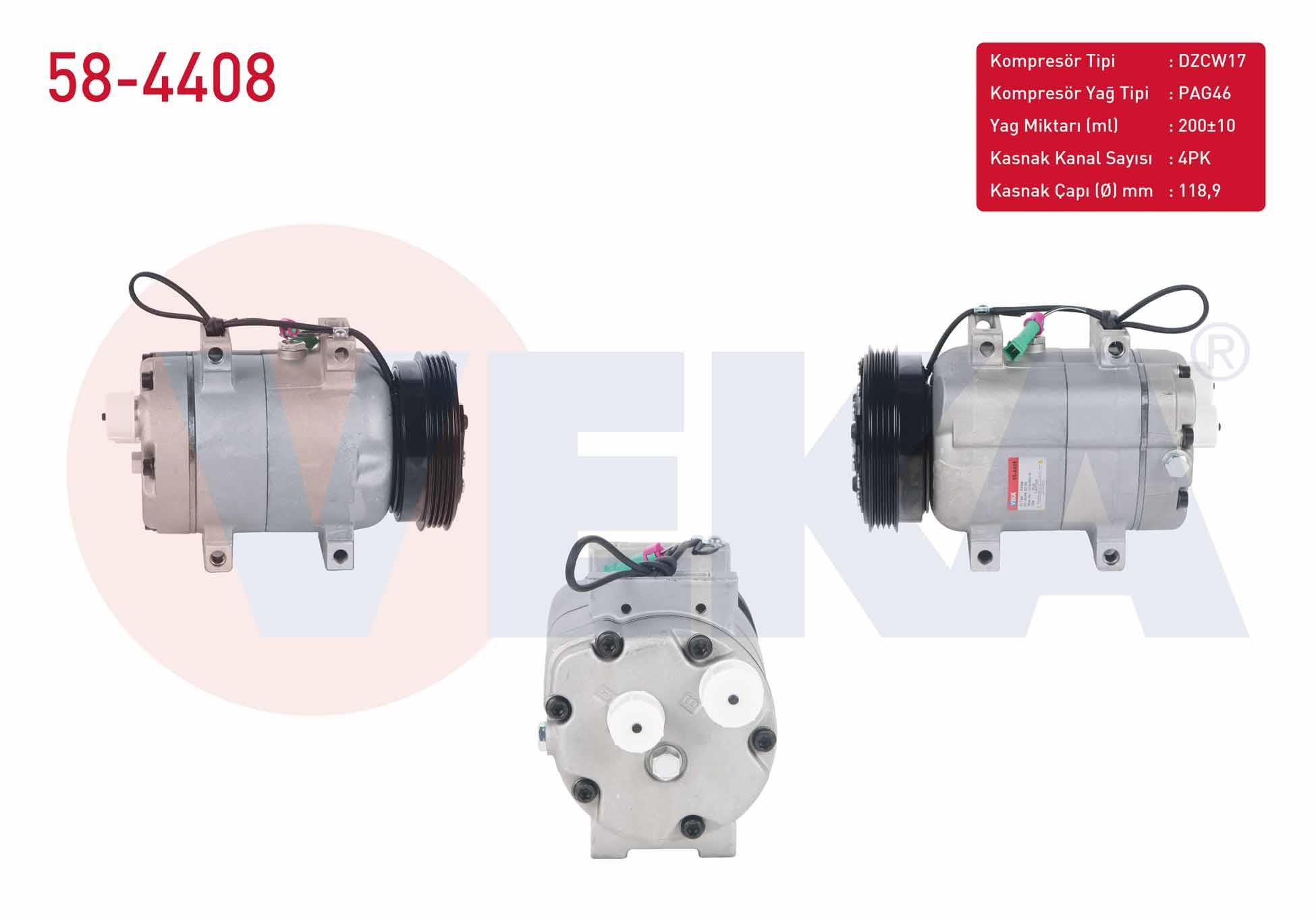 VEKA584408-Klima Kompresörleri