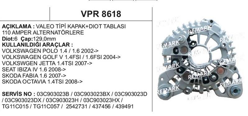 VERTEXIPR8618-Diyot Tablası