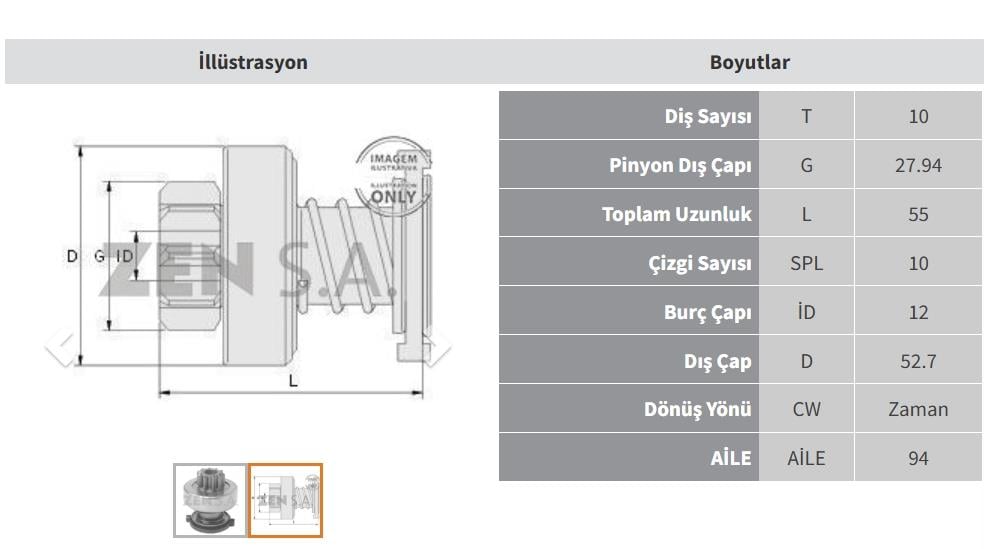 ZEN1109-Marş Dişlisi