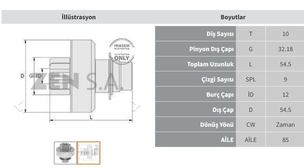 ZEN1607-Marş Dişlisi