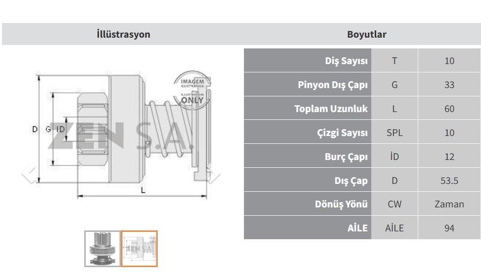 ZEN1631-Marş Dişlisi