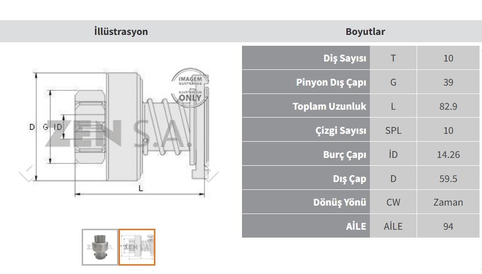 ZEN1743-Marş Dişlisi