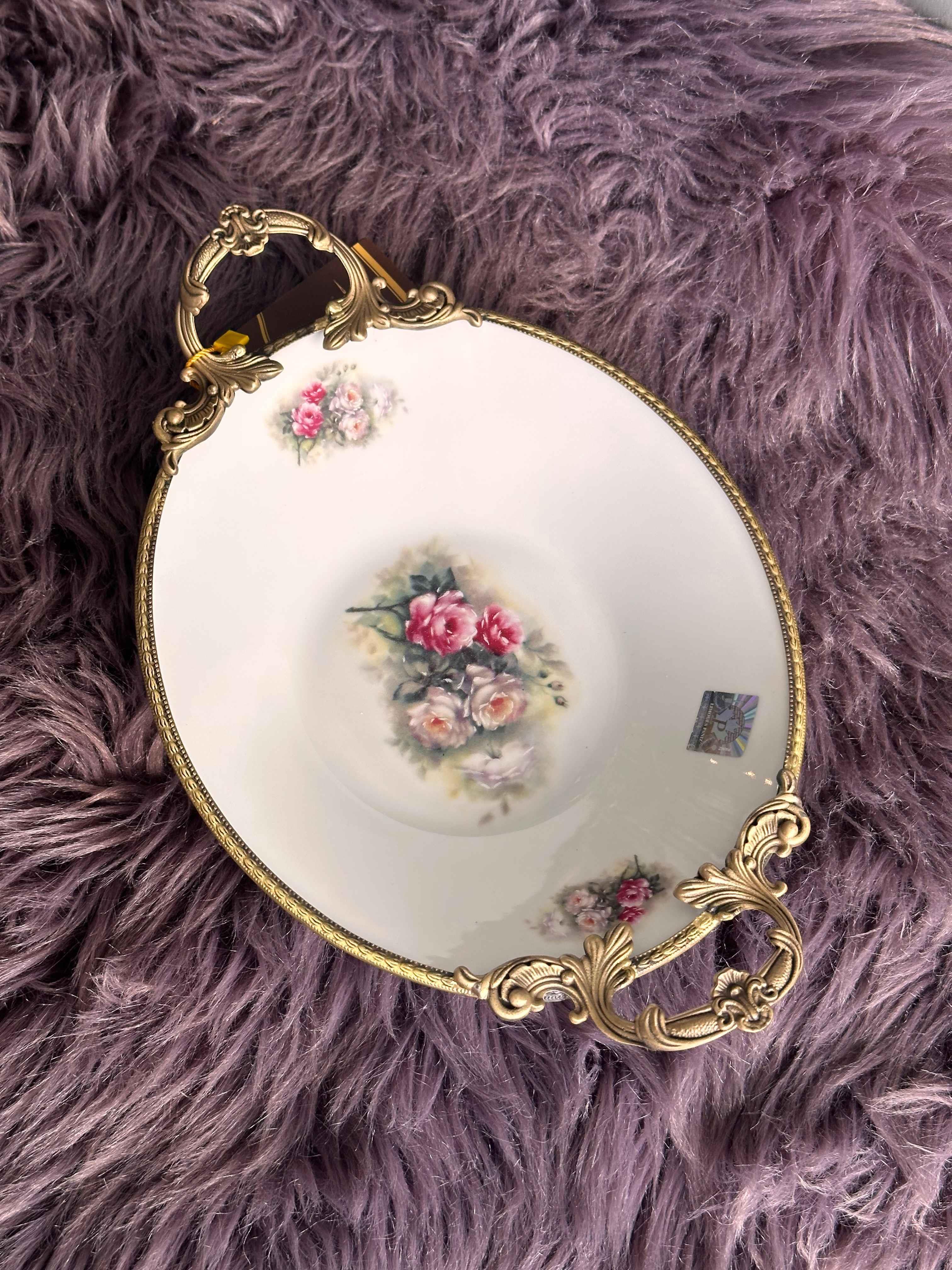 Antique Kulplu Derin Oval Kase 