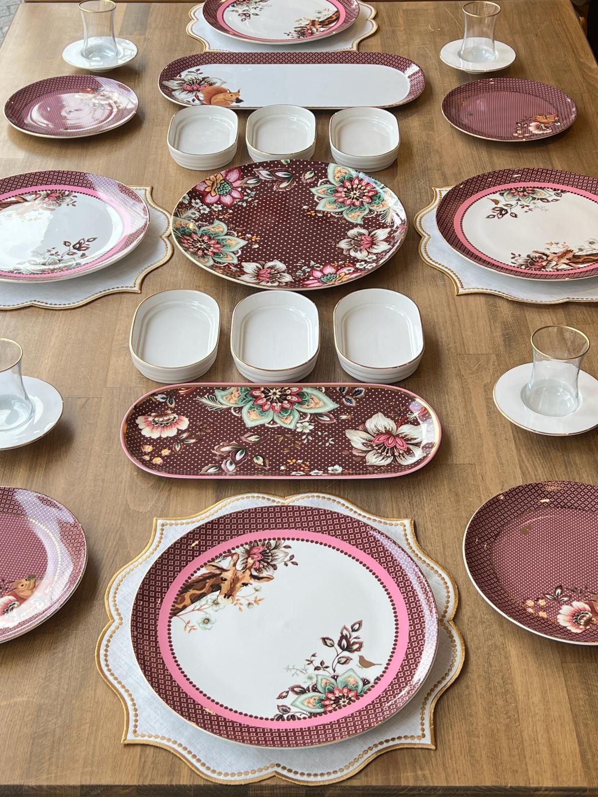Kahvaltı Takımı Magenta  29 Parça 4 Kişilik