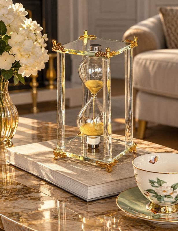 Kum Saati Tımeless Gold Cam 16cm