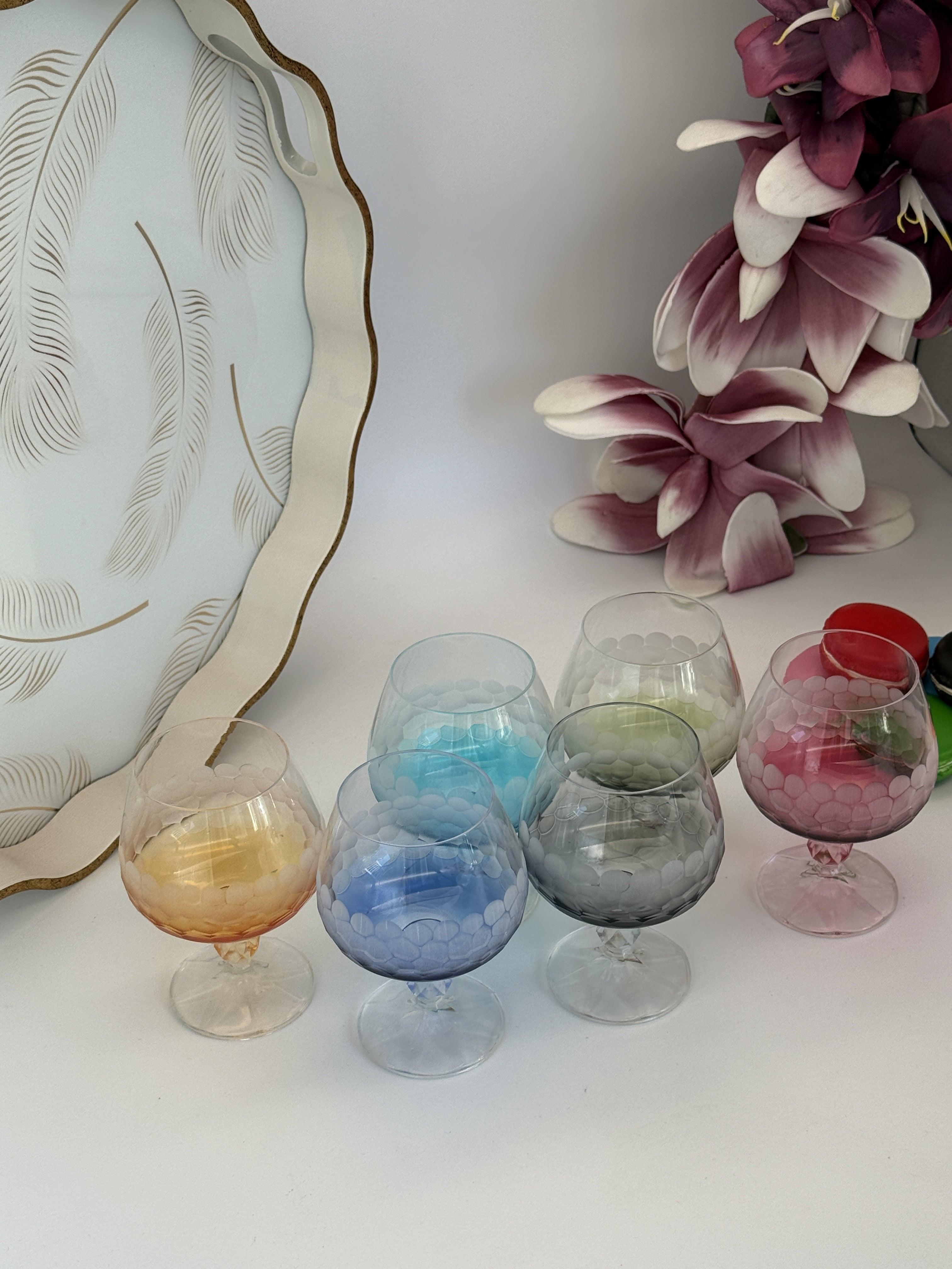 Mercan Mix Kahve Yanı Kristal Su Kadehi-250ml