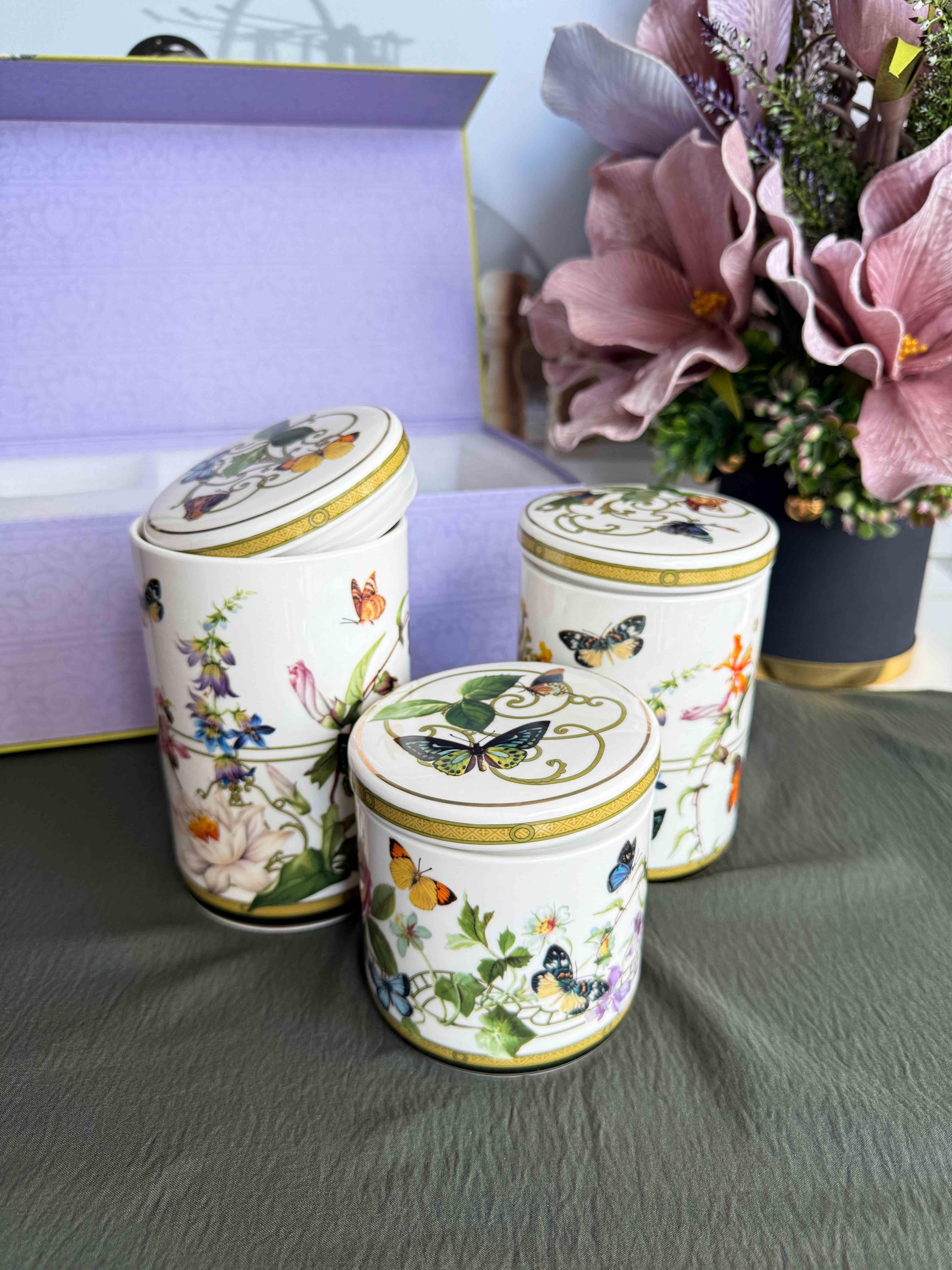 Muse Garden Porselen 3'lü Kavanoz Seti